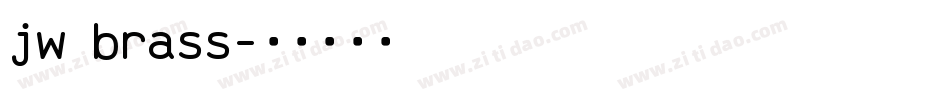 jw brass字体转换